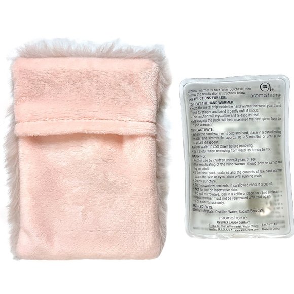 🆕 Set of 2: FAUX FUR HAND WARMER w/ REUSABLE HEAT GEL PACK for MITTENS POCKETS - Picture 4 of 14